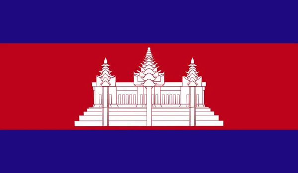 Camboya Bandera País Nacional Signo Oficial Ilustración Del Símbolo —  Fotos de Stock