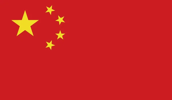 Čína Národní Země Vlajka Oficiální Znamení Symbol Ilustrace — Stock fotografie