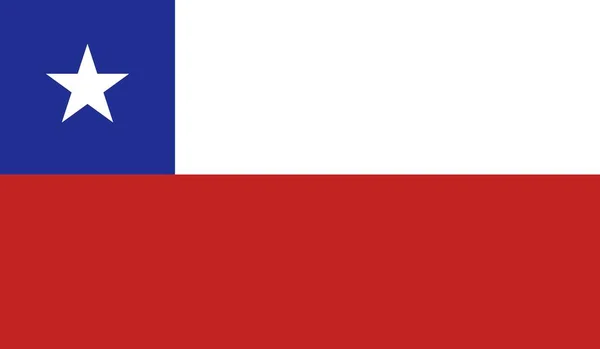 Chile Bandera País Nacional Signo Oficial Ilustración — Foto de Stock