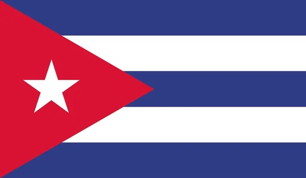 Illustration Symbole Officiel Signe Drapeau National Cuba — Photo