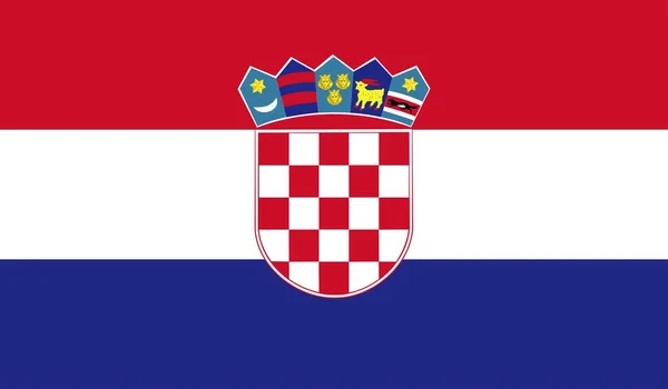 Kroatien Nationalflagge Offizielles Zeichen Symbol Illustration — Stockfoto