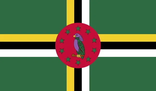 Dominica Nationalflagge Offizielles Zeichen Symbol Illustration — Stockfoto