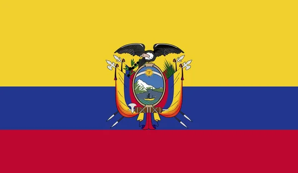 Ecuador Nationalflagge Offizielles Zeichen Symbol Illustration — Stockfoto