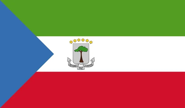 Rovníková Guinea Národní Země Vlajka Oficiální Symbol Ilustrace — Stock fotografie