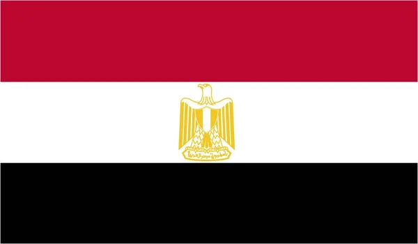 Egitto Nazione Bandiera Segno Ufficiale Simbolo Illustrazione — Foto Stock
