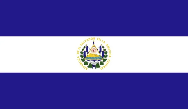 Salvador Bandera Del País Nacional Signo Oficial Símbolo Ilustración —  Fotos de Stock