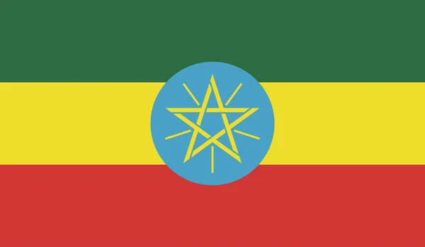 Etiopía Bandera País Nacional Signo Oficial Símbolo Ilustración — Foto de Stock