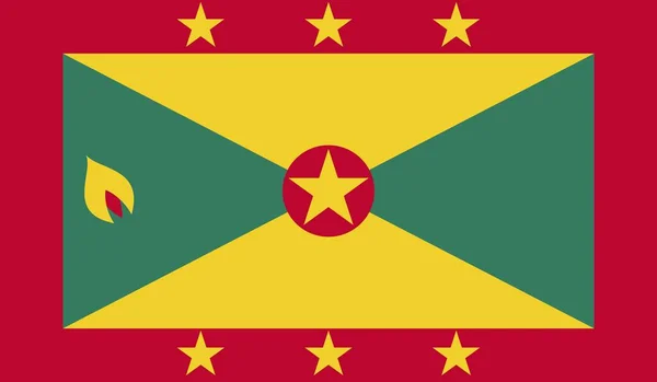 Grenada Narodowa Flaga Kraju Oficjalny Znak Symbol Ilustracja — Zdjęcie stockowe