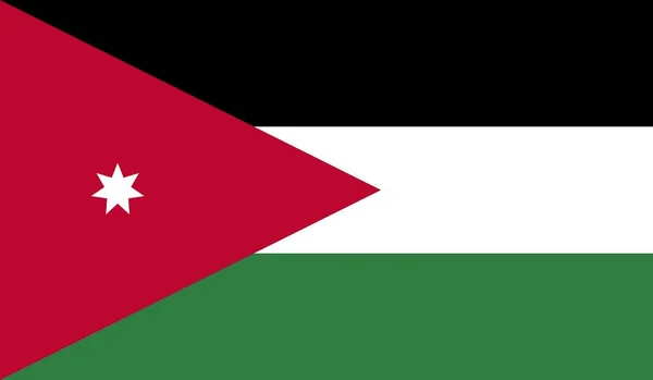 Jordanien Nationalflagge Offizielles Zeichen Symbol Illustration — Stockfoto