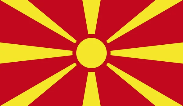Illustration Symbole Signe Officiel Drapeau National Macédoine — Photo