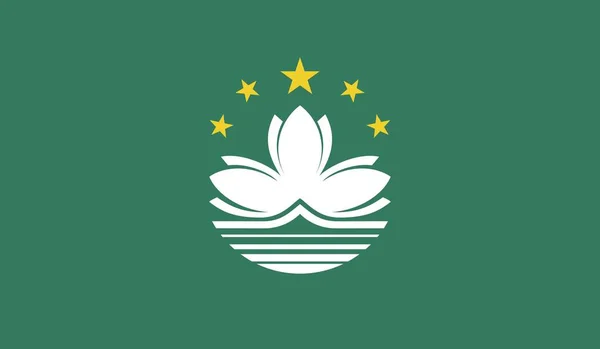 Macau Nationalflagge Offizielles Zeichen Symbol Illustration — Stockfoto