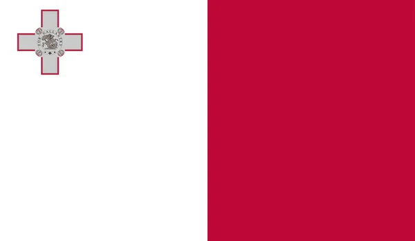 Malta Nationalflagge Offizielles Zeichen Symbol Illustration — Stockfoto