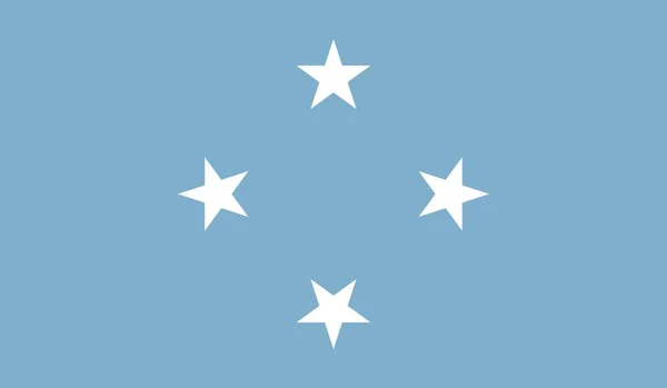 Micronesia Estado Federado País Nacional Bandera Signo Oficial Símbolo Ilustración — Foto de Stock