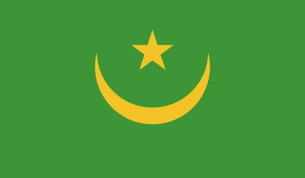 Mauritánia Nemzeti Ország Zászló Hivatalos Jelkép Illusztráció — Stock Fotó