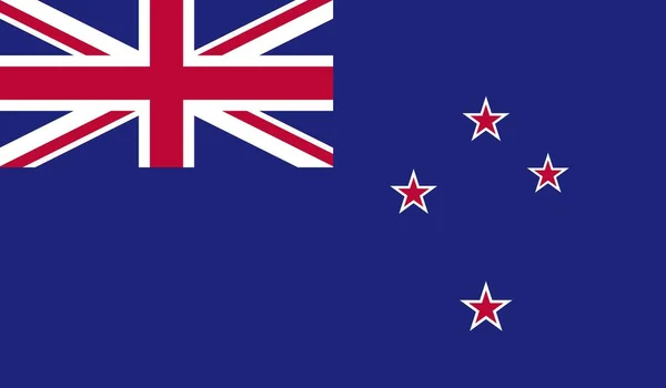 Nový Zéland Národní Země Vlajka Oficiální Značka Symbol Ilustrace — Stock fotografie