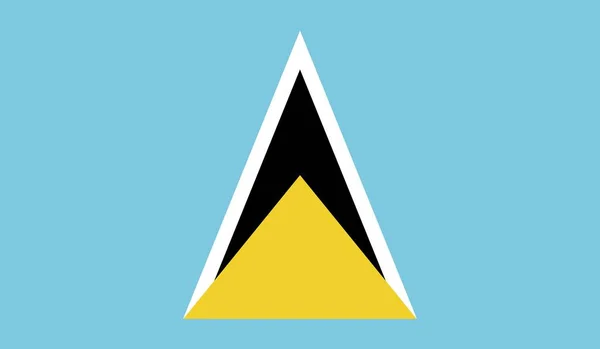 Saint Lucia Nationalflagge Offizielles Zeichen Symbol Illustration — Stockfoto