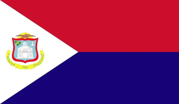 Saint Martin Nationale Land Vlag Officiële Symbool Illustratie — Stockfoto