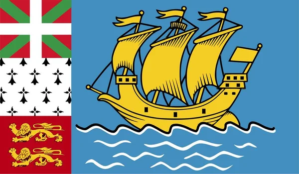 Saint Pierre Και Miquelon Εθνική Χώρα Σημαία Επίσημη Εικόνα Σύμβολο — Φωτογραφία Αρχείου