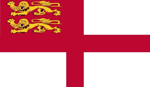 Sark National Flaga Kraju Oficjalny Znak Symbol Ilustracja — Zdjęcie stockowe