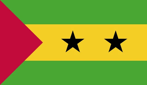 Sao Tome Principe National Country Flag Офіційний Символ — стокове фото