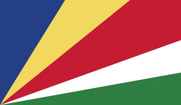 Seychellen Nationalflagge Offizielles Zeichen Symbol Illustration — Stockfoto