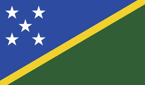 所罗门群岛国旗正式签署符号说明 — 图库照片