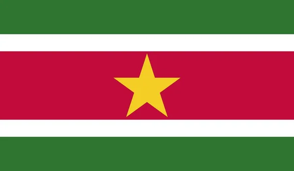 Suriname National Country Flag Official Sign Symbol Illustration — Stock Photo, Image