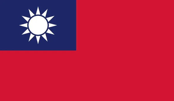 Taiwan National Country Flag Hivatalos Jel Szimbólum Illusztráció — Stock Fotó