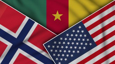 Fotoğraf makinesi Amerika Birleşik Devletleri Norveç Bayrakları Kumaş Doku Etkisi İllüstrasyonuComment