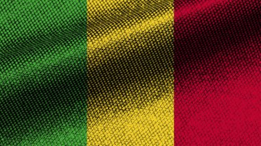 Mali Gerçekçi Kumaş Doku Efekti Dalgalı Bayrak 3D Görüntü