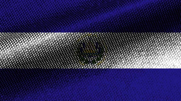 Salvador Realist Fabric Texture Effect Wavy Flag Illustration — стокове фото