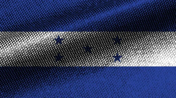 Honduras Realist Fabric Texture Effect Wavy Flag Illustration — стокове фото
