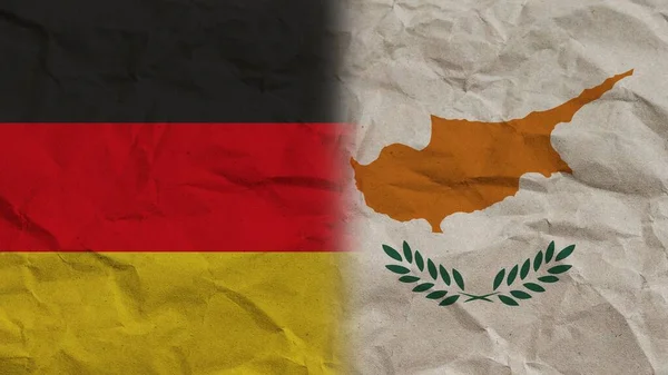 Cypra Germany Flags Together Crumpled Paper Effect Background Illustration — 스톡 사진