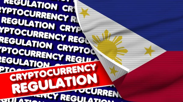 Bandeira Textura Tecido Realista Das Filipinas Regulamento Criptomoeda Titlesi Ilustração — Fotografia de Stock
