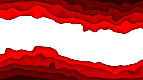 Abstraktní Grunge Zvlněné Gardient Červený Rám Bílé Pozadí Ilustrace — Stock fotografie