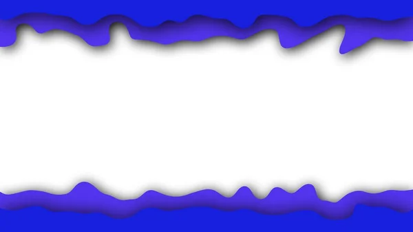 Abstract Screen Frame Blauwe Golvende Vormen Zwarte Achtergrond Illustratie — Stockfoto
