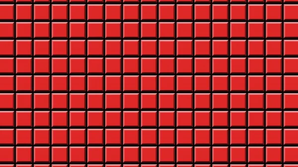 Abstraktní Vzor Pozadí Červené Symetrické Blokové Čtverce Černé Pozadí Ilustrace — Stock fotografie