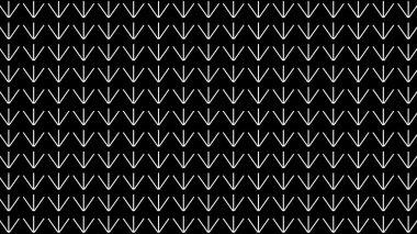 Soyut Desen Arkaplanı, Beyaz Simetrik Çizgiler, Siyah Arkaplan, 3B İllüstrasyon