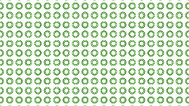 Soyut Desen Arkaplanı, Yeşil Simetrik Çemberler, Beyaz Arkaplan, Üç Boyutlu Resimler