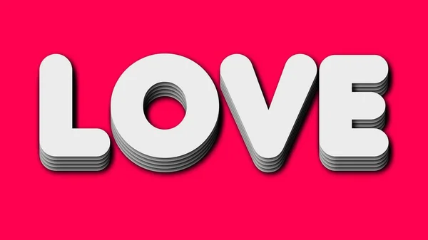 Love Titles Pink Background Illustration — стокове фото