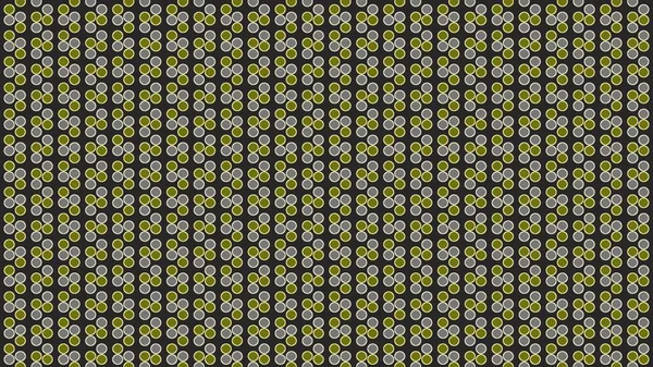 Abstraktní Vzor Pozadí Zelené Yelllow Symetrické Kruhy Černé Pozadí Ilustrace — Stock fotografie