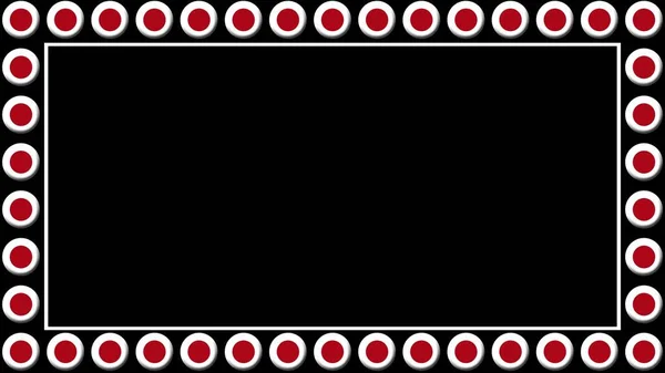 Флаги Японского Круга Рамка Границе Экрана Черный Фон Иллюстрация — стоковое фото
