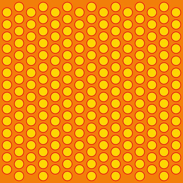 Abstraktní Vzor Pozadí Žlutý Symetrický Kruh Tvarů Oranžové Pozadí Ilustrace — Stock fotografie