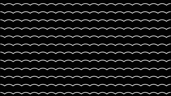 Абстрактный Паттерн Белые Симметричные Волнистые Подложки Черный Фон Трехмерное Изображение — стоковое фото