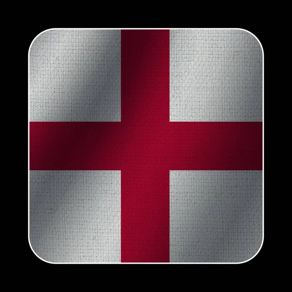 England Square Flag Stofpatroon Textuur Zwarte Achtergrond Illustratie — Stockfoto