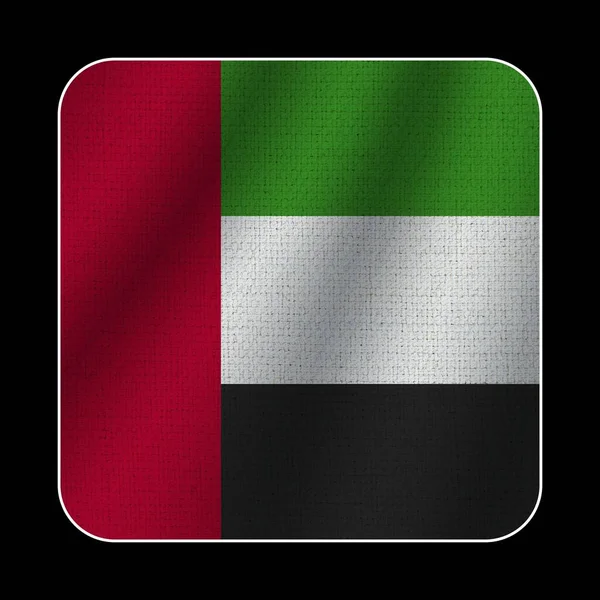 Bandera Cuadrada Los Emiratos Árabes Unidos Textura Del Patrón Tela — Foto de Stock