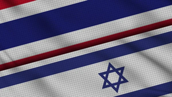 Thailand Und Israel Flaggen Zusammen Welliges Gewebe Aktuelle Nachrichten Krisenkonzept — Stockfoto