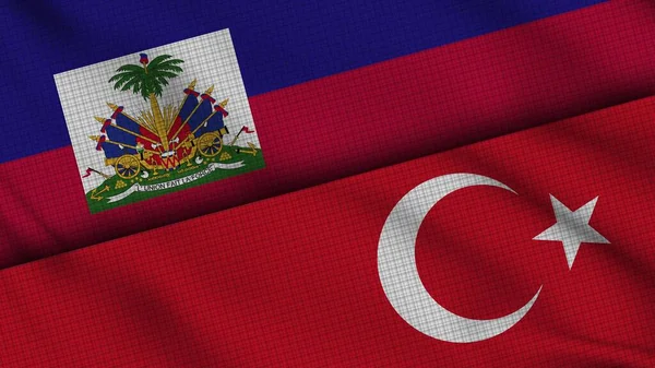 Αϊτή Και Τουρκία Σηματοδοτεί Μαζί Κυματιστό Ύφασμα Έκτακτη Είδηση Πολιτική — Φωτογραφία Αρχείου
