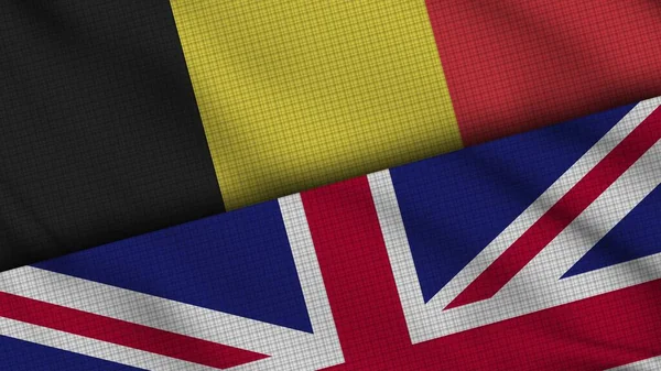 Belgien Und Großbritannien Flaggen Zusammen Welliges Gewebe Aktuelle Nachrichten Krisenkonzept — Stockfoto