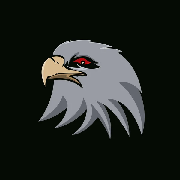 Adlerkopf Maskottchen Mit Seitlichem Blick Grimmigem Stil — Stockvektor